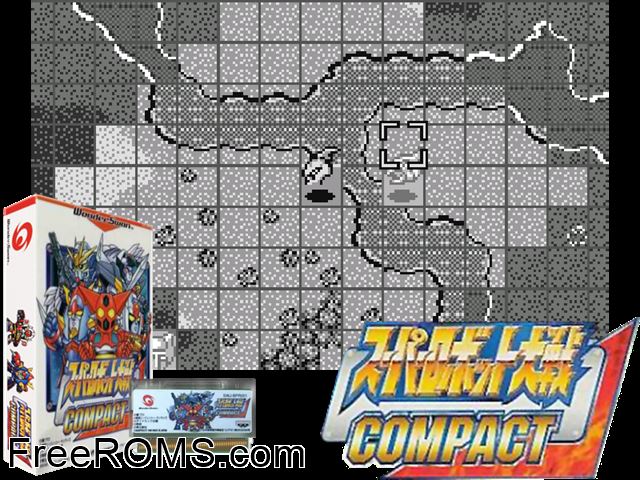 Super Robot Taisen Compact (J) [M][!] Wonderswan game showing 3D box cover and gameplay screenshot